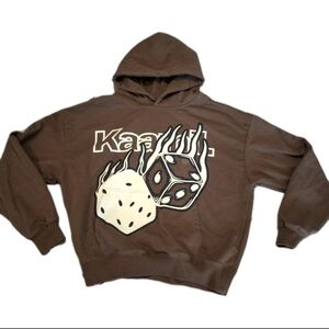 Fresh N Fitted Hoodie Men Sz Medium Brown KAAMIL "Risk" Hoodie
